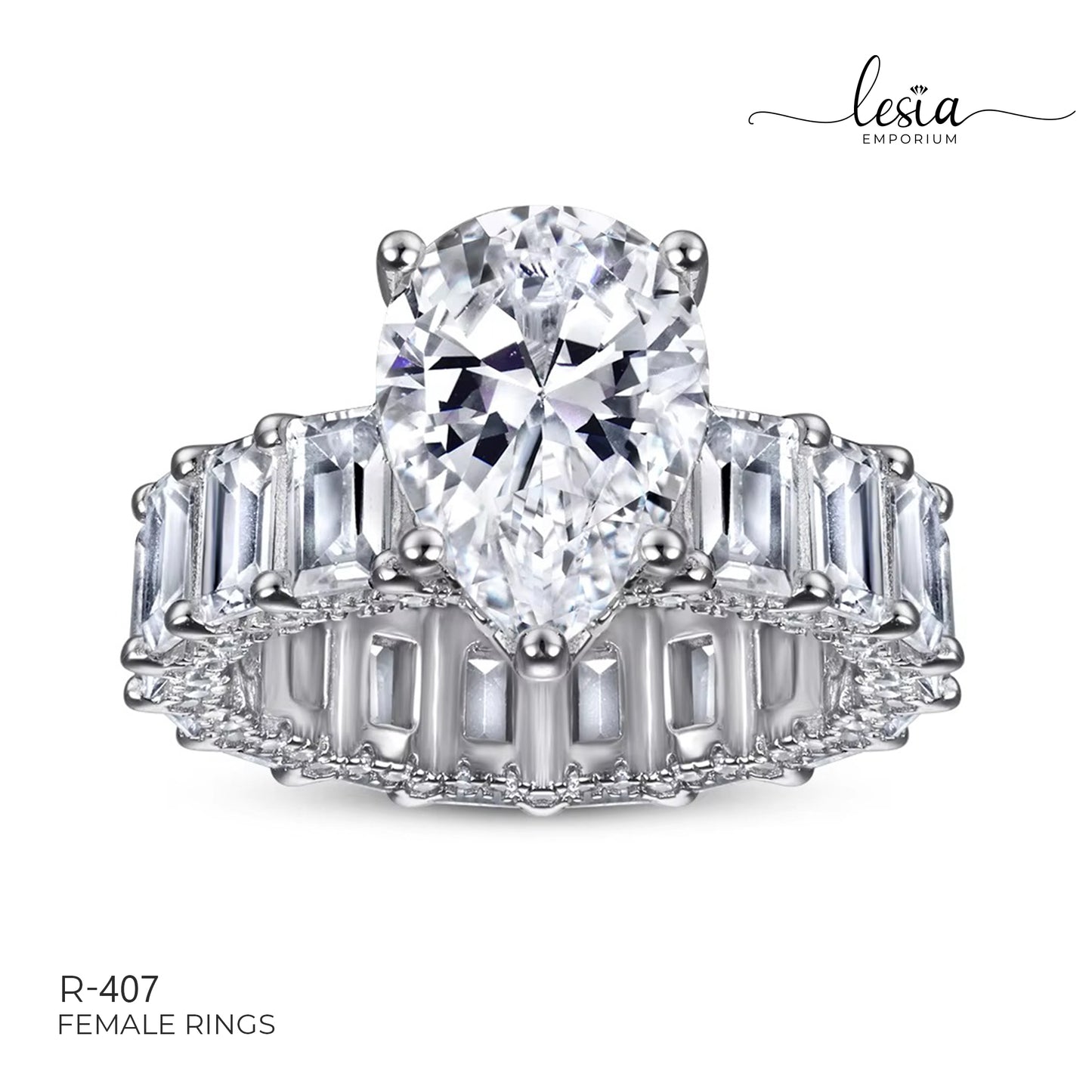Solitaire Moissanite Ring (4 Carat)