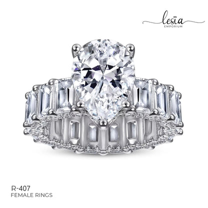 Solitaire Moissanite Ring (4 Carat)