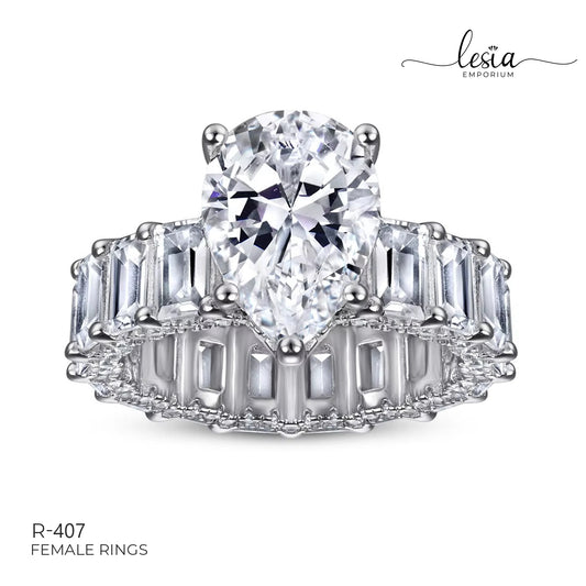 Solitaire Moissanite Ring (4 Carat)