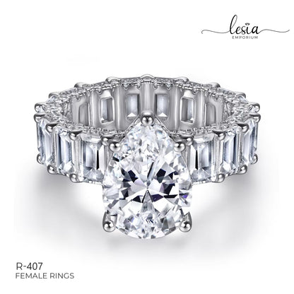 Solitaire Moissanite Ring (4 Carat)