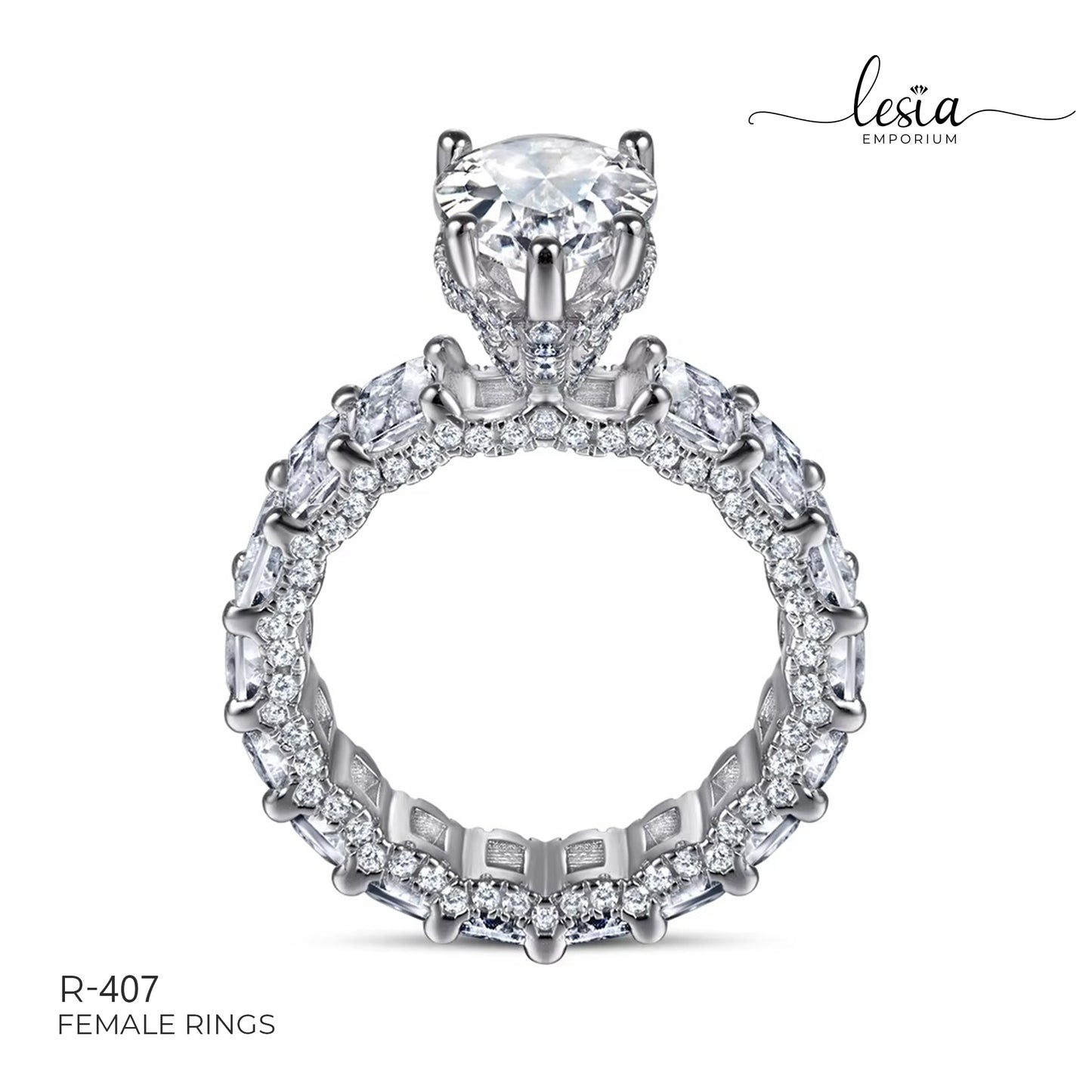 Solitaire Moissanite Ring (4 Carat)