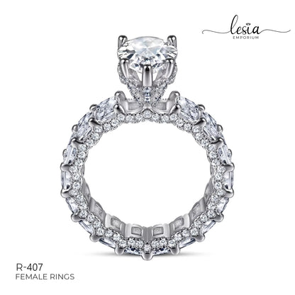 Solitaire Moissanite Ring (4 Carat)