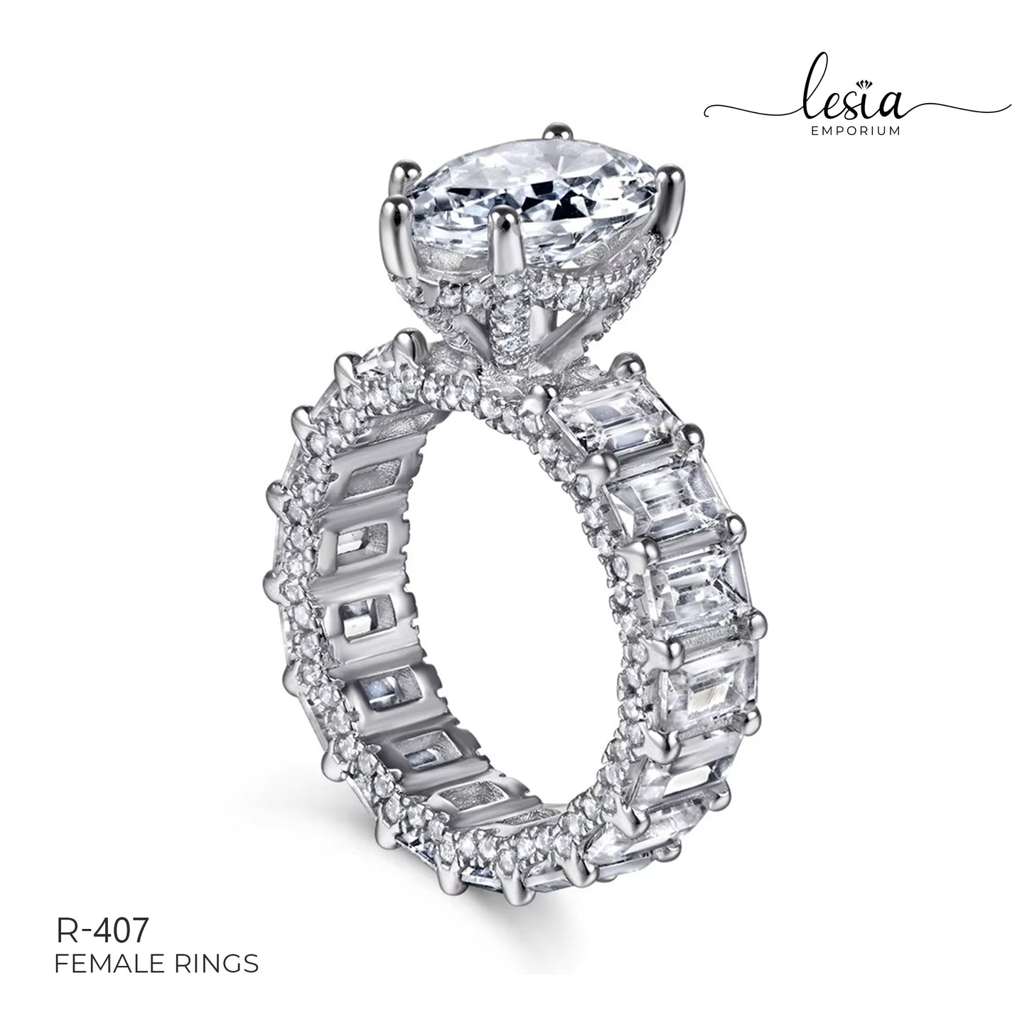 Solitaire Moissanite Ring (4 Carat)