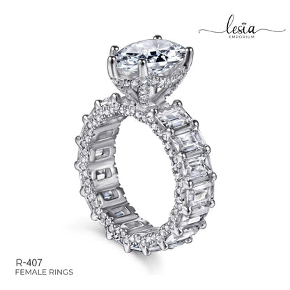 Solitaire Moissanite Ring (4 Carat)