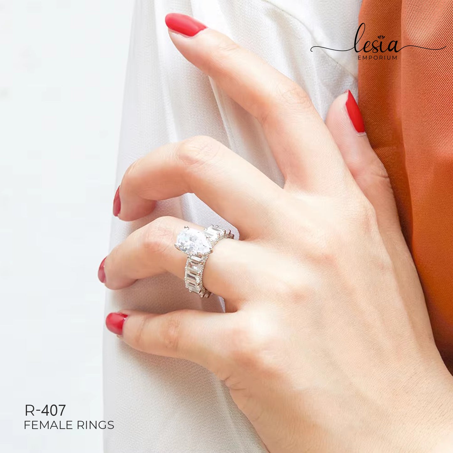 Solitaire Moissanite Ring (4 Carat)