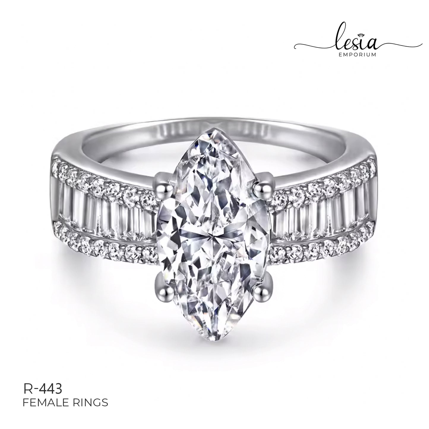 Solitaire Moissanite Ring (3 Carat)