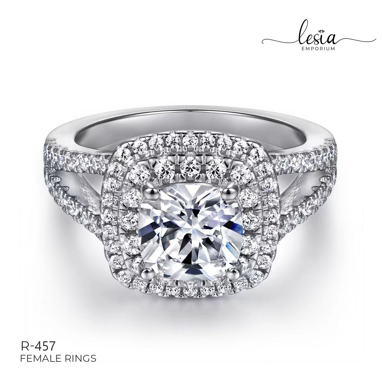 Solitaire Moissanite Ring (2 Carat)