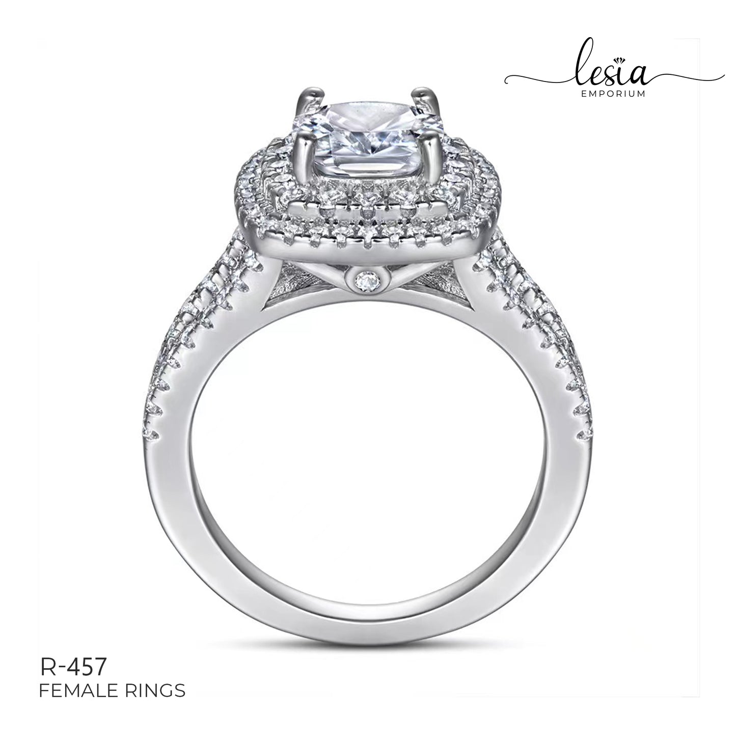 Solitaire Moissanite Ring (2 Carat)