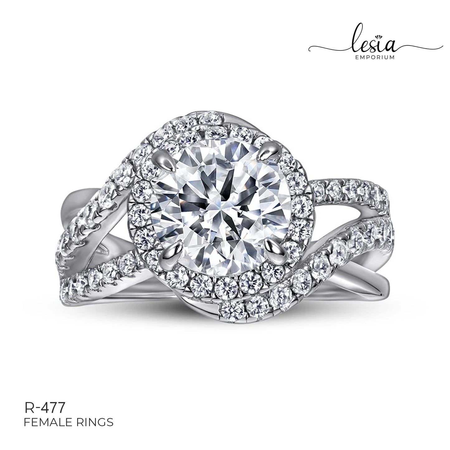 Solitaire Moissanite Ring (2 Carat)