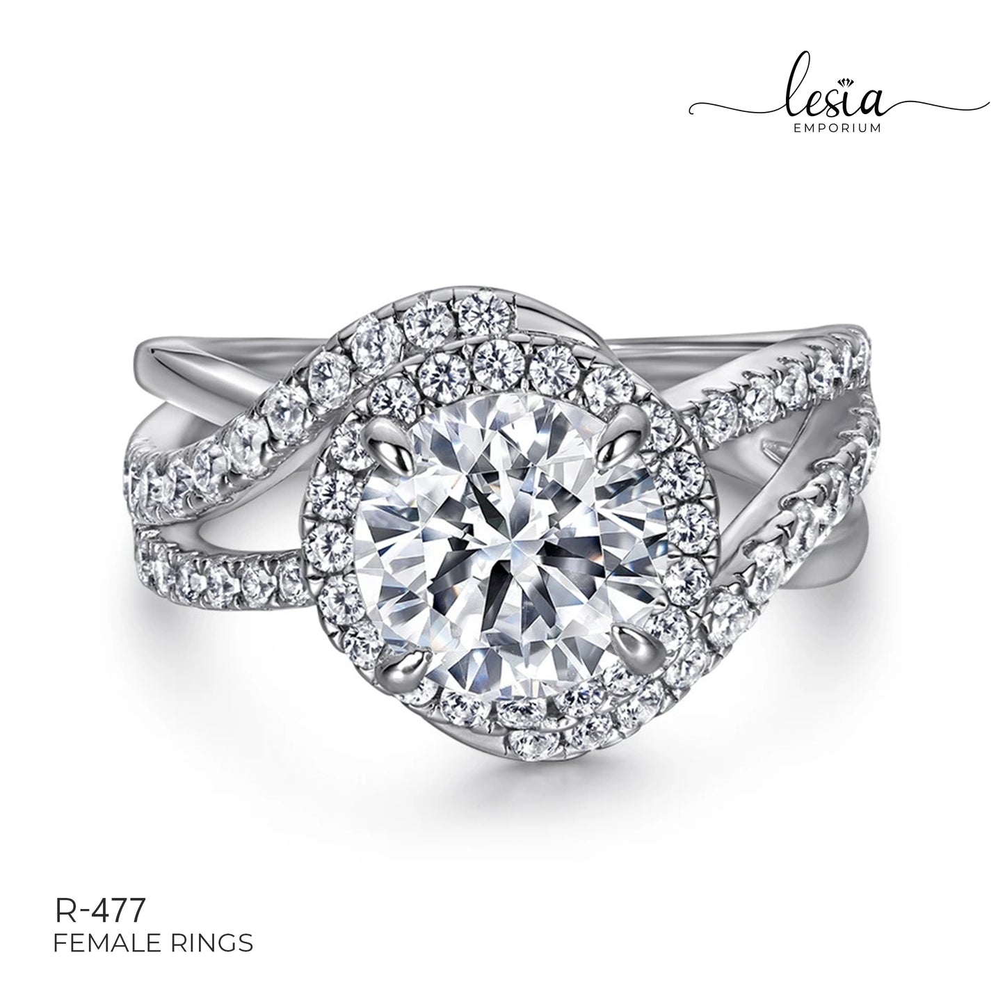 Solitaire Moissanite Ring (2 Carat)