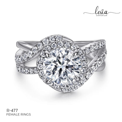 Solitaire Moissanite Ring (2 Carat)