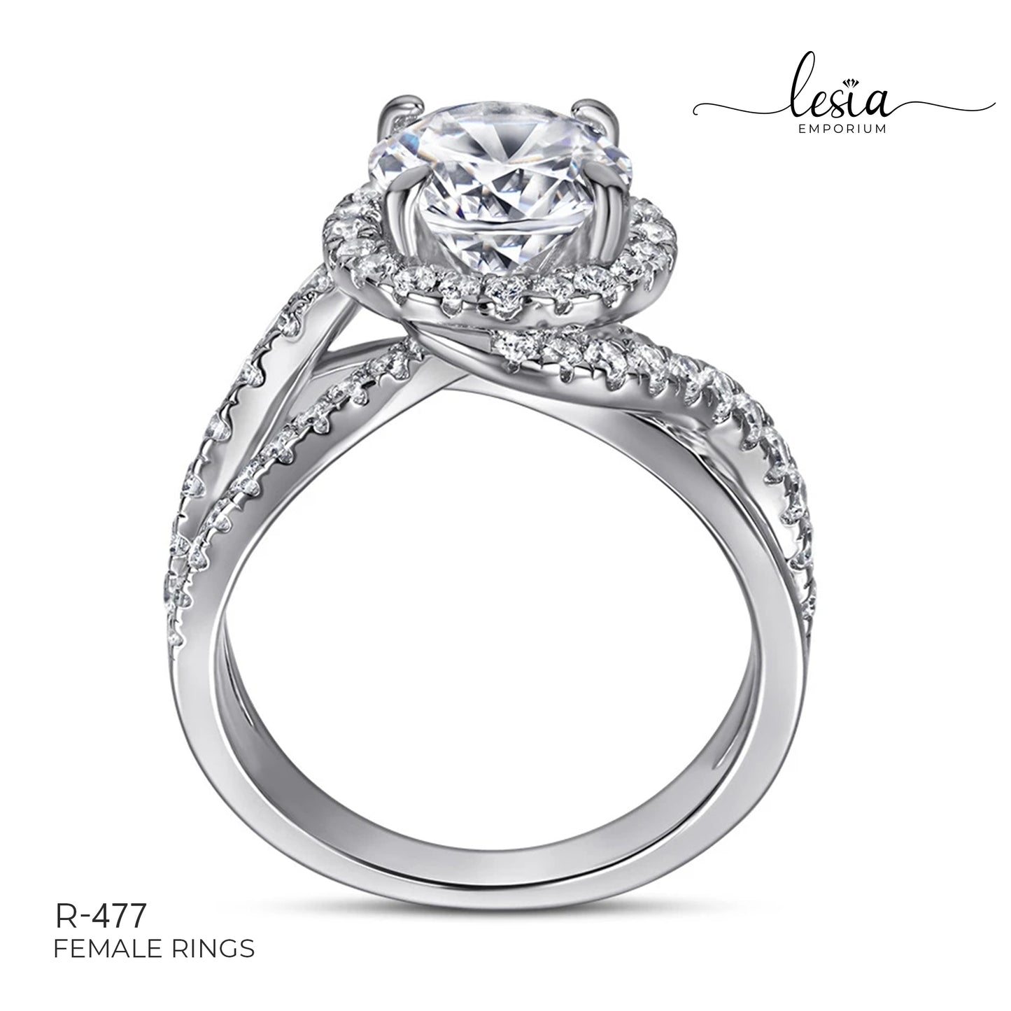 Solitaire Moissanite Ring (2 Carat)