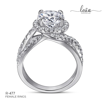 Solitaire Moissanite Ring (2 Carat)