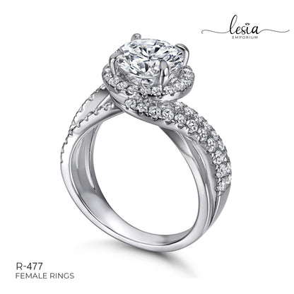 Solitaire Moissanite Ring (2 Carat)