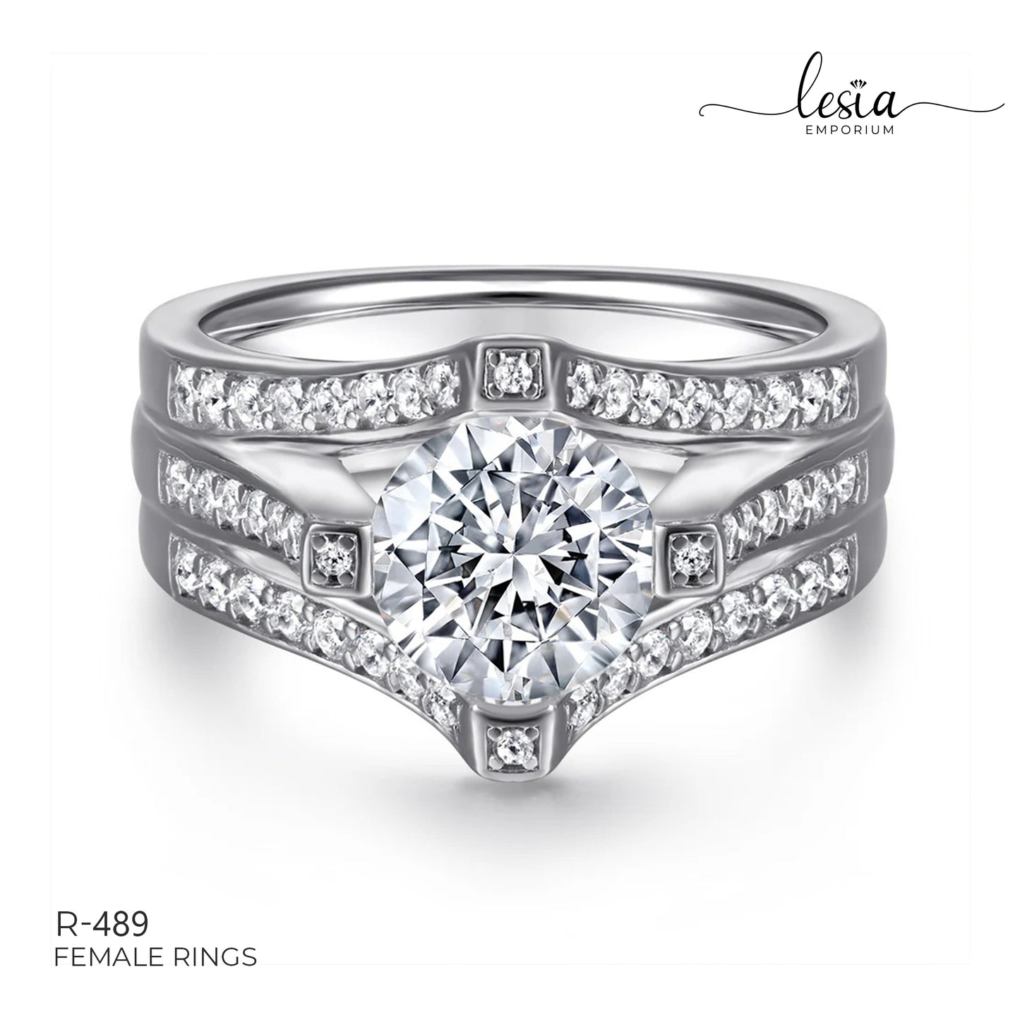 Solitaire Moissanite Ring (1 Carat)