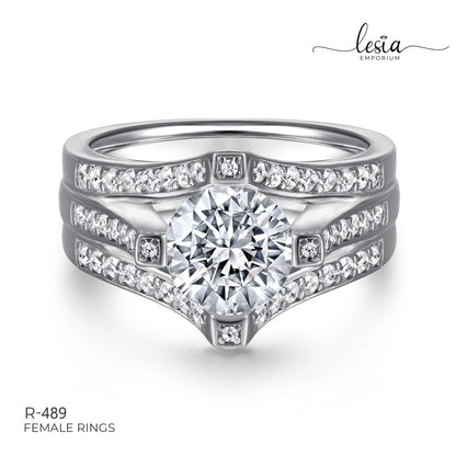 Solitaire Moissanite Ring (1 Carat)