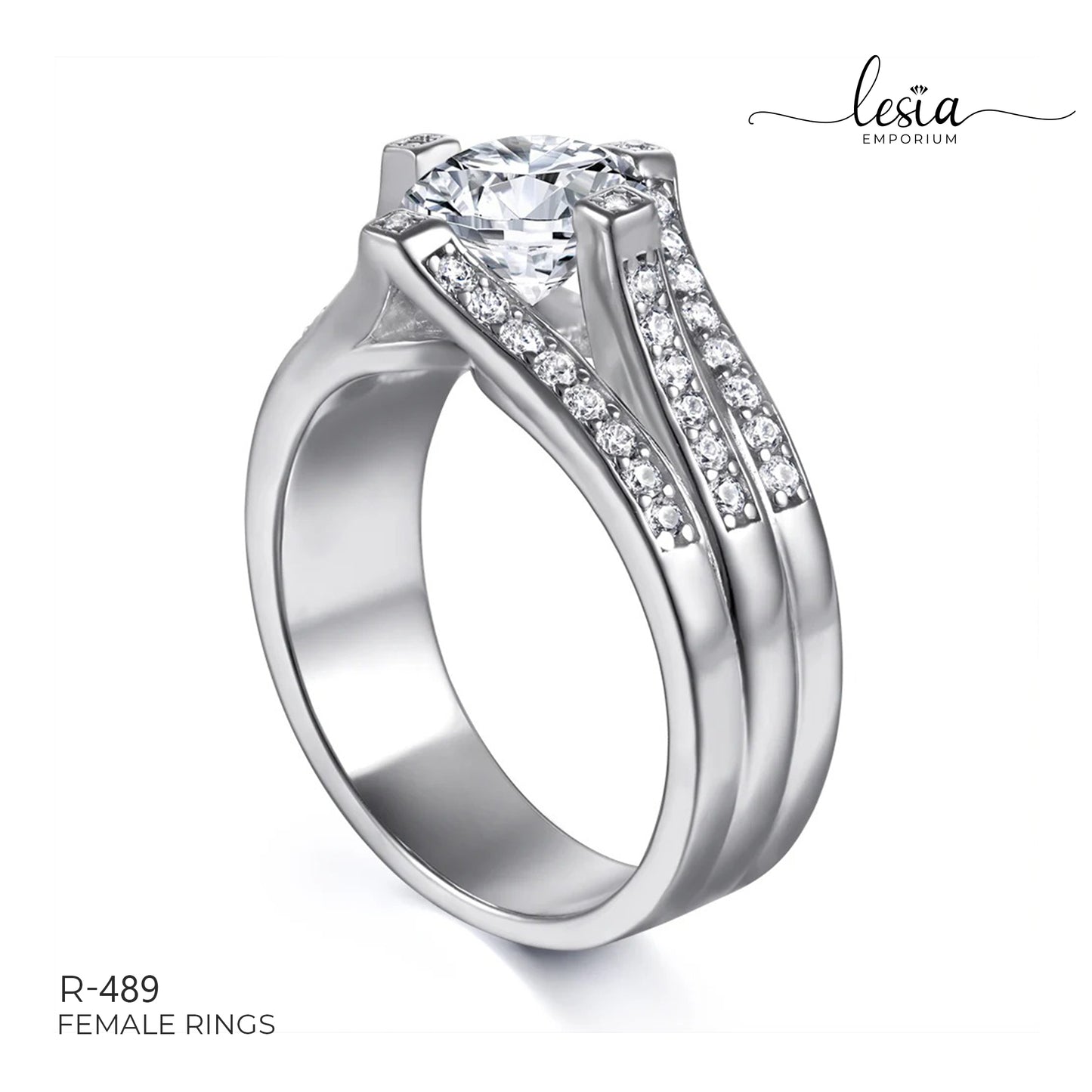 Solitaire Moissanite Ring (1 Carat)