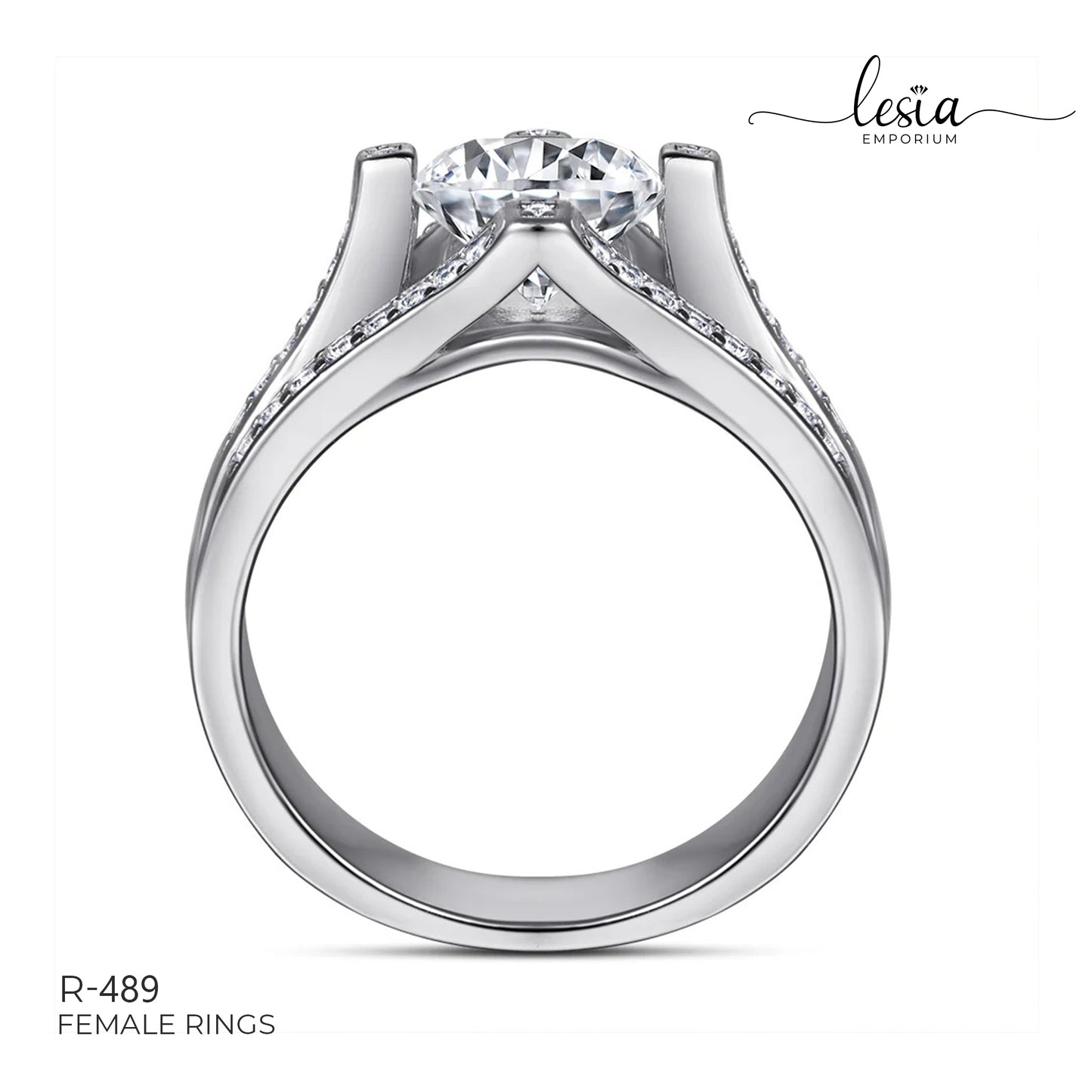 Solitaire Moissanite Ring (1 Carat)