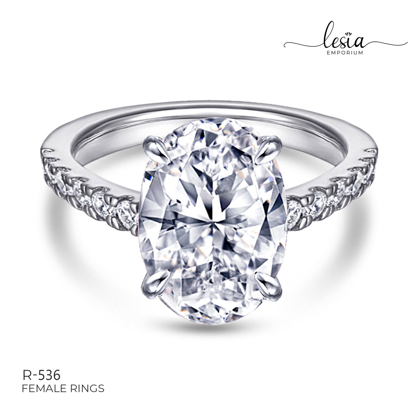 Solitaire Moissanite Ring (6 Carat)