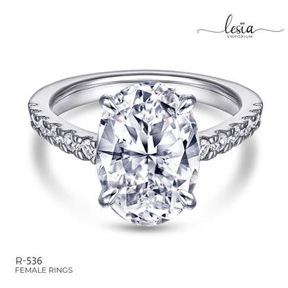 Solitaire Moissanite Ring (6 Carat)