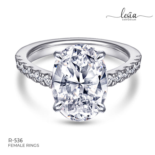 Solitaire Moissanite Ring (6 Carat)