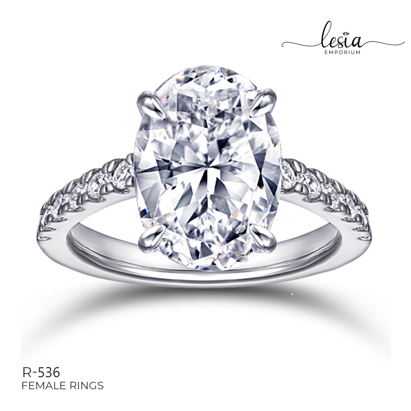 Solitaire Moissanite Ring (6 Carat)