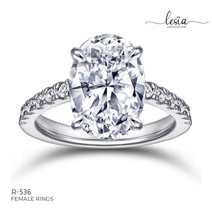 Solitaire Moissanite Ring (6 Carat)