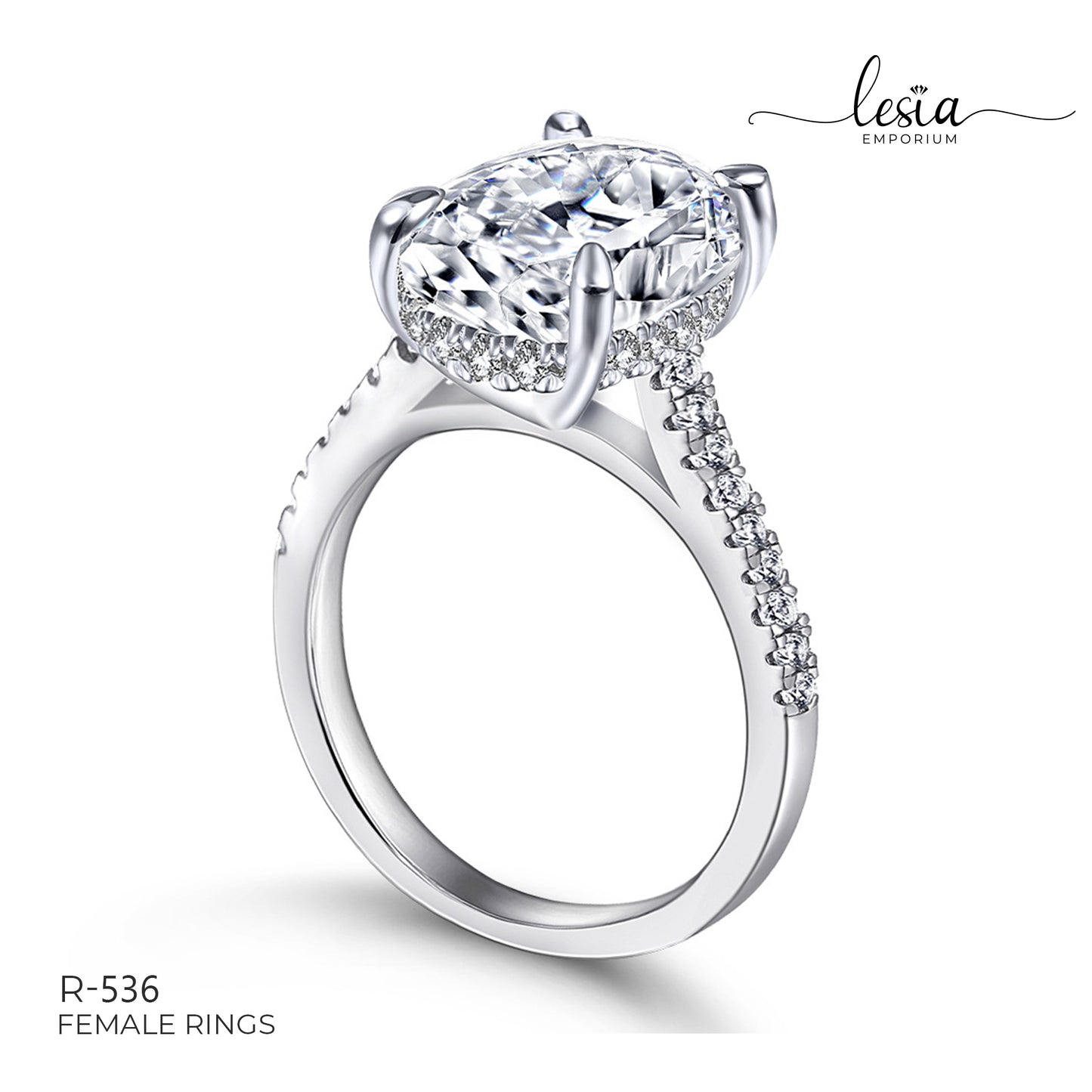 Solitaire Moissanite Ring (6 Carat)