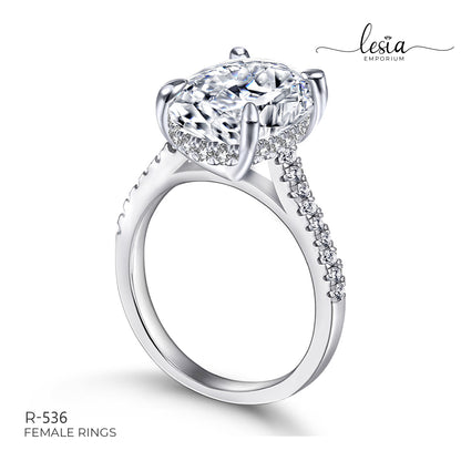 Solitaire Moissanite Ring (6 Carat)