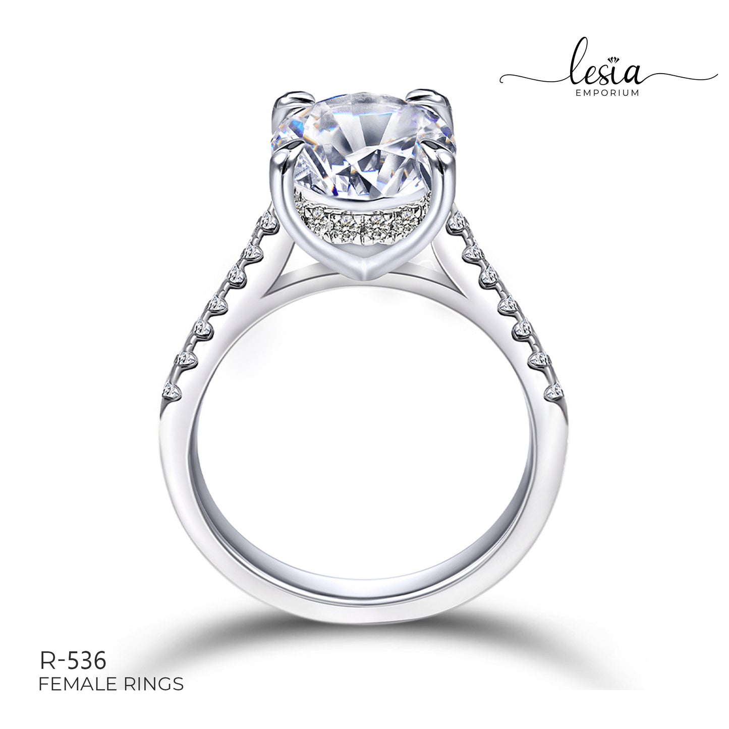 Solitaire Moissanite Ring (6 Carat)