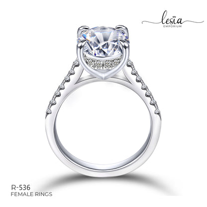 Solitaire Moissanite Ring (6 Carat)