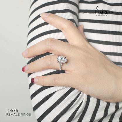 Solitaire Moissanite Ring (6 Carat)