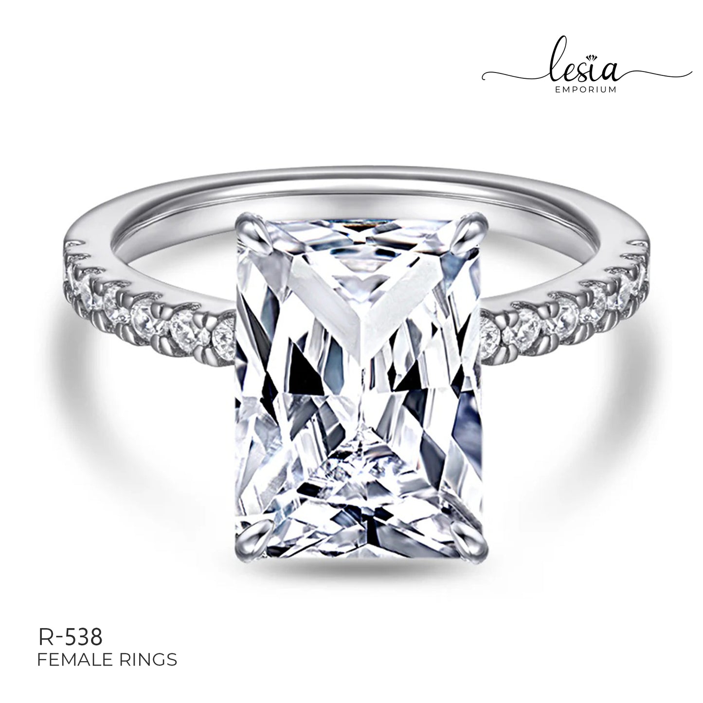 Solitaire Moissanite Ring (4.5 Carat)