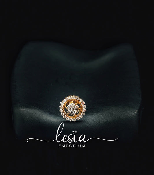 Sunflower V2 Moissanite Nosepin (25 Cent)