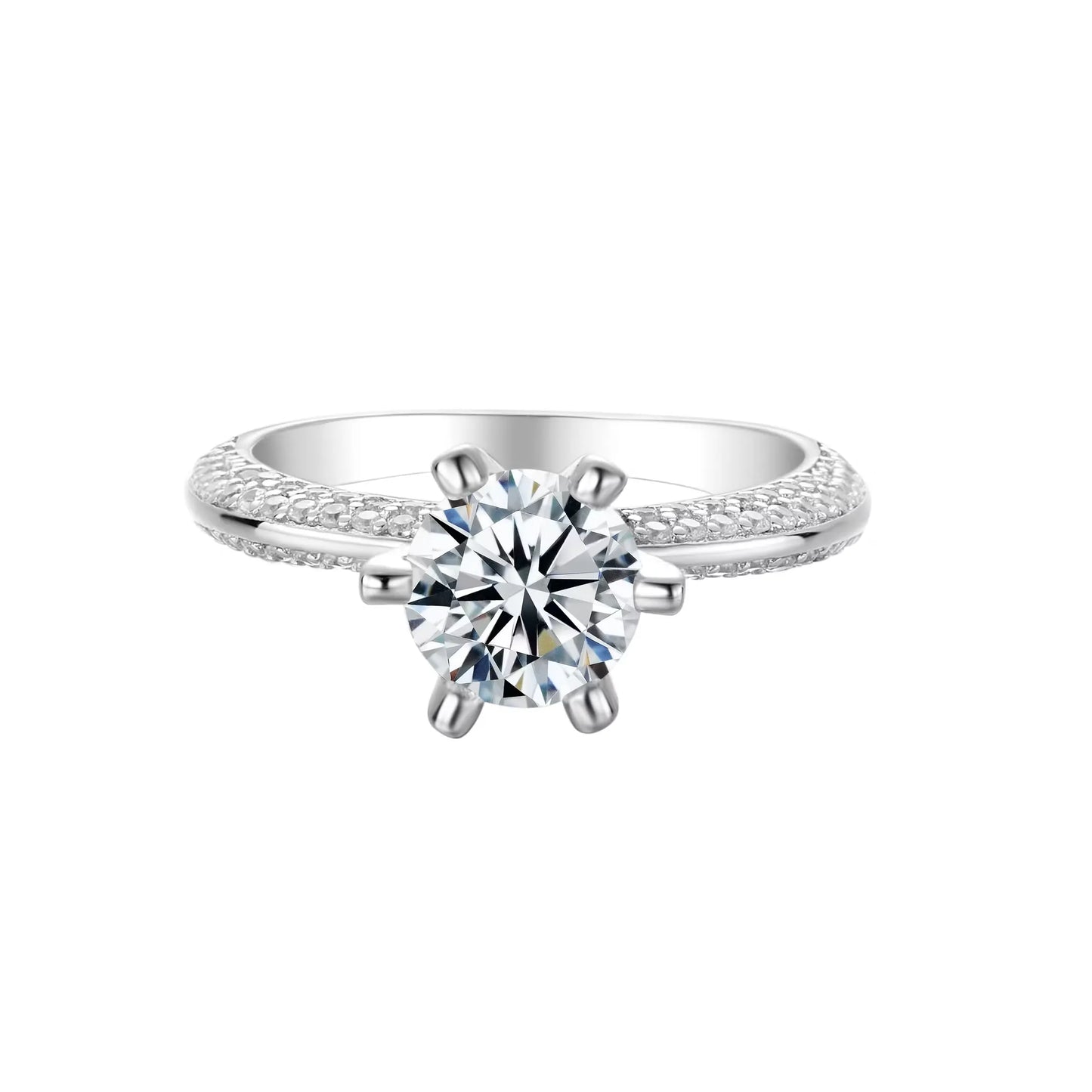 Solitaire Moissanite Ring (1 Carat)